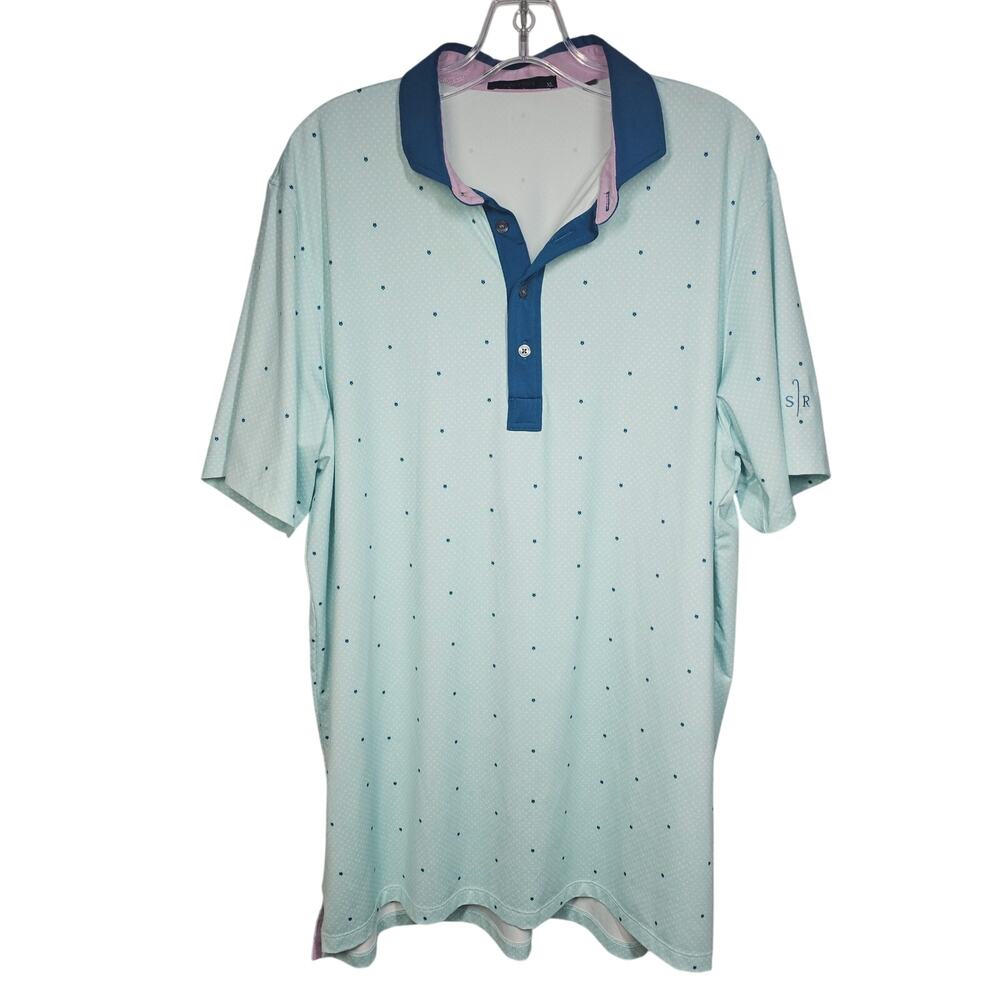 Greyson Performance Golf Polo Shirt All Over Wolf Print Mens XL